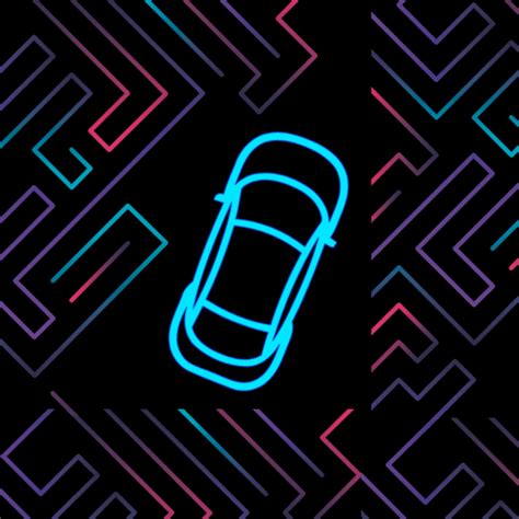 neon car maze